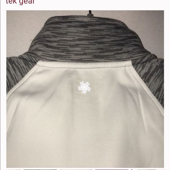 Tek Gear Gray and White Full Zipper Athletic Track Jacket Large NWOT - Picture 5 of 9